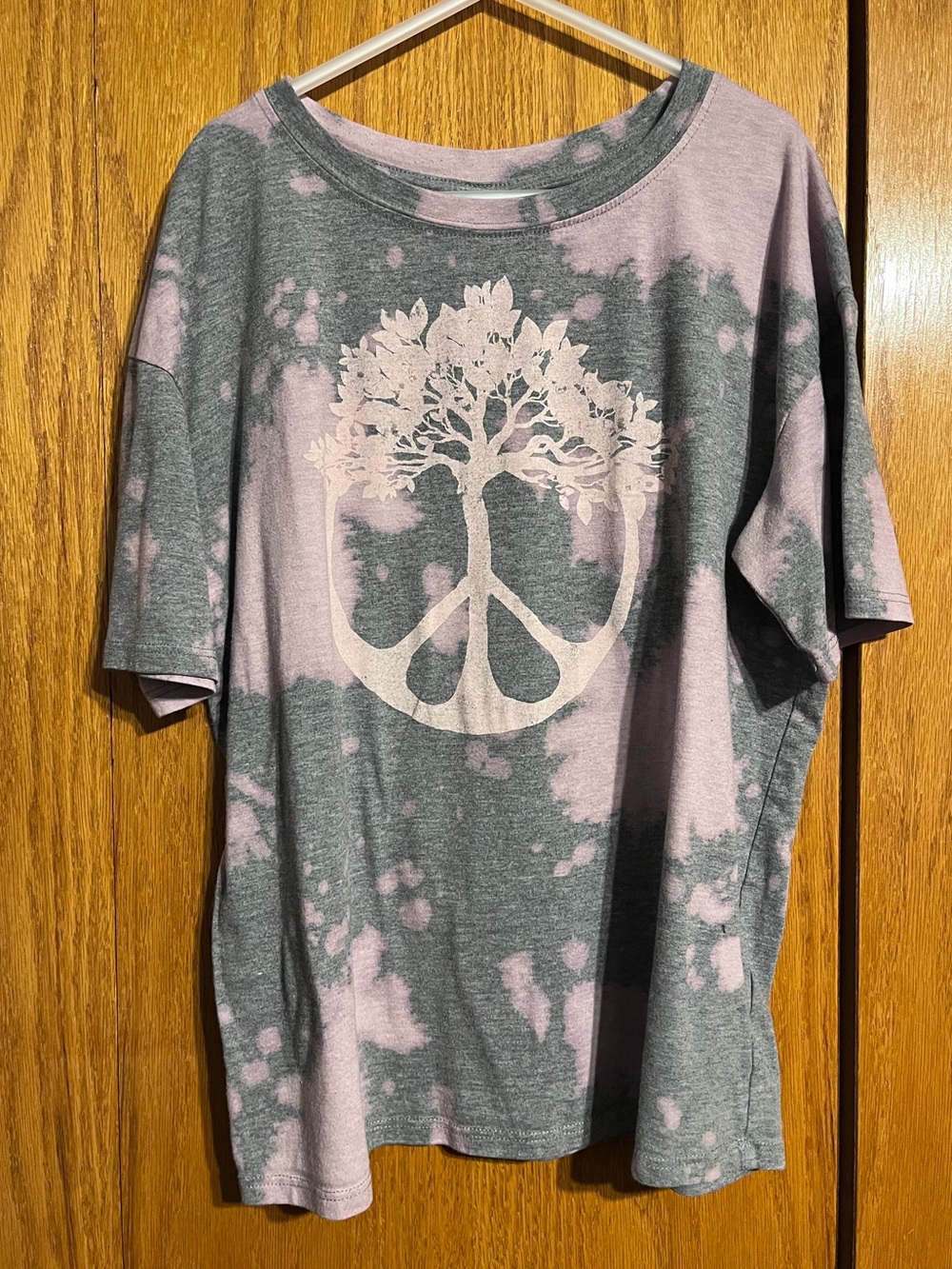 art class Pink & Gray Tie-Dye Tree of Life Graphic Tee